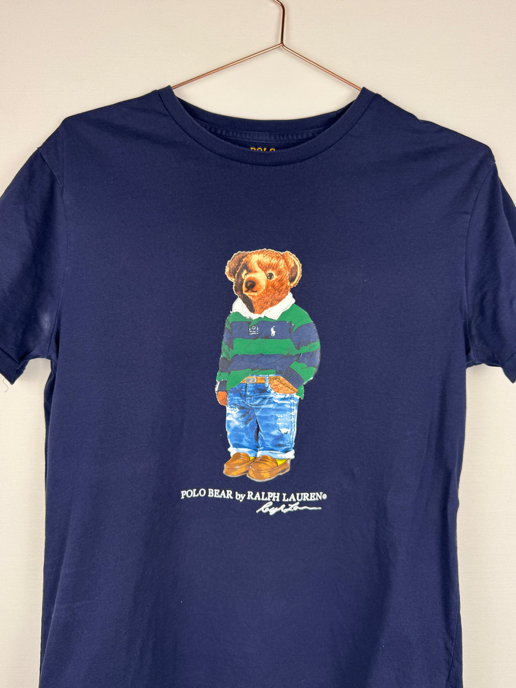 Ralph Lauren Navy Blue Teddy Bear T-shirt