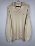 Ralph Lauren Cream V-Neck Knitted Jumper
