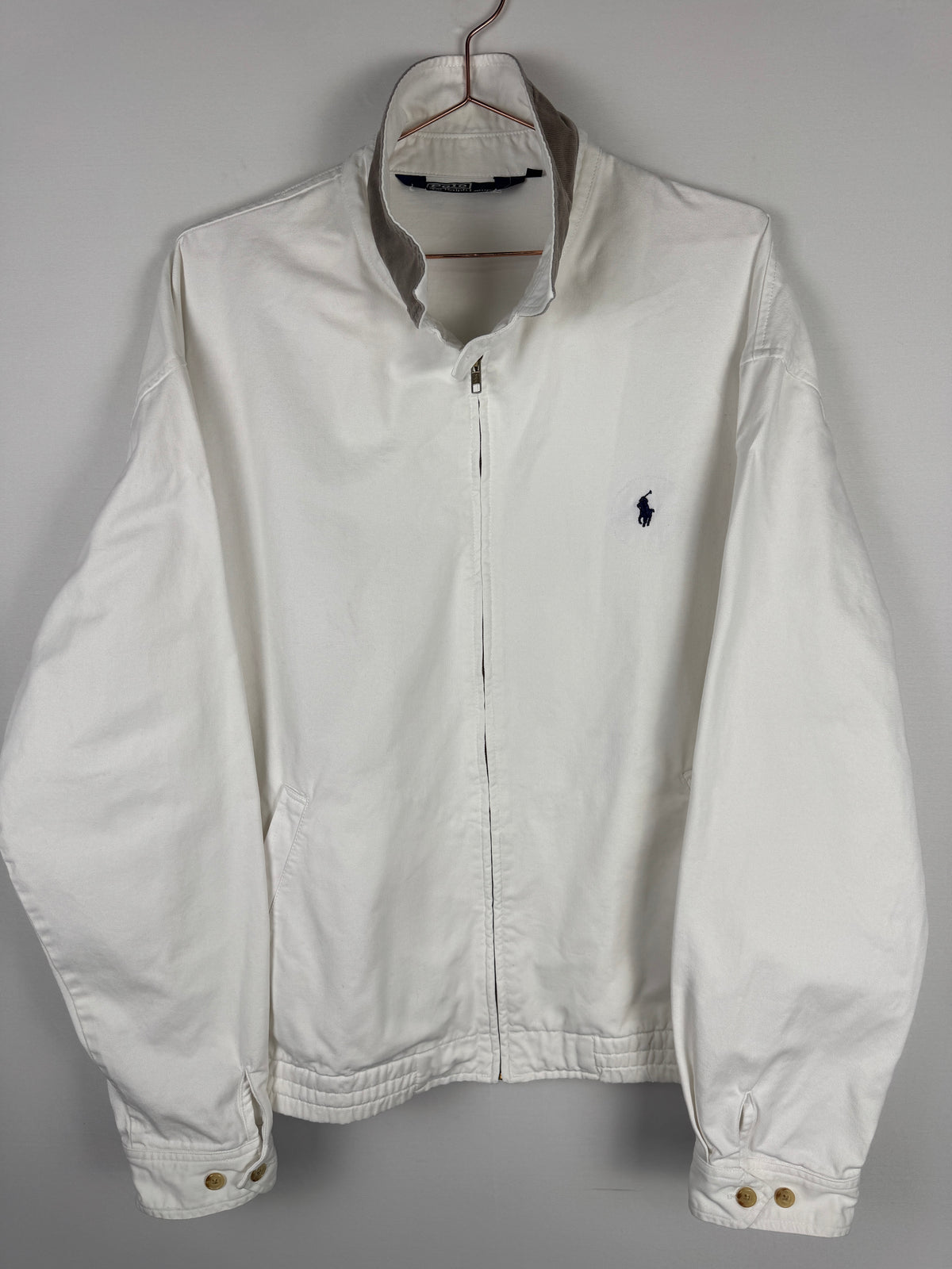 Ralph Lauren White Zip-up Jacket