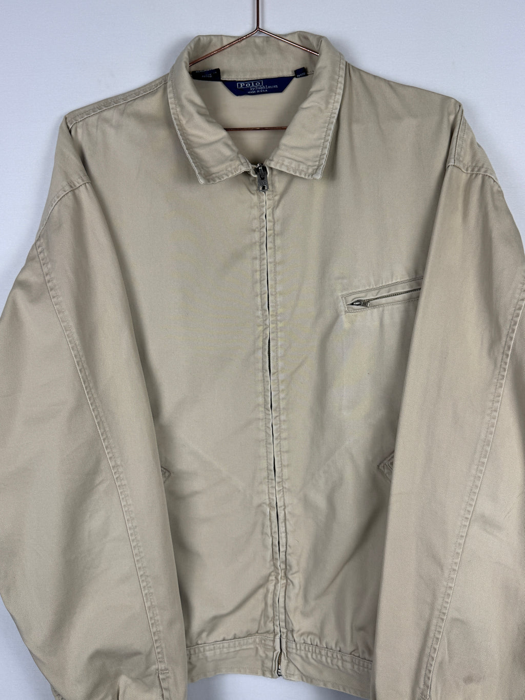 Vintage 1990s/1980s Ralph Lauren Beige Zip-up Jacket