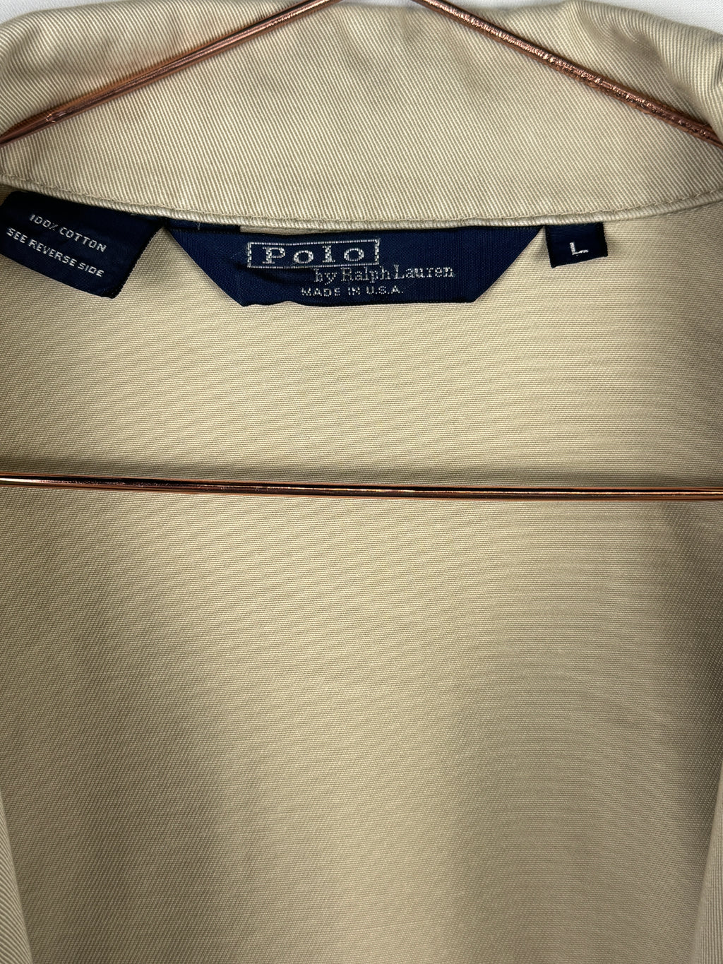 Vintage 1990s/1980s Ralph Lauren Beige Zip-up Jacket