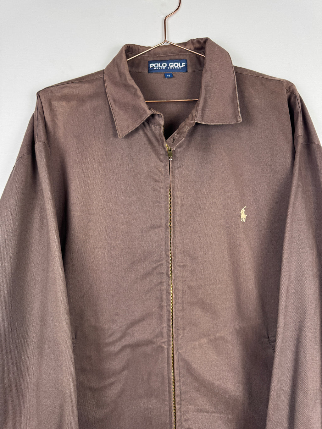 Ralph Lauren Vintage Brown Golf Zip-up Harrington Jacket