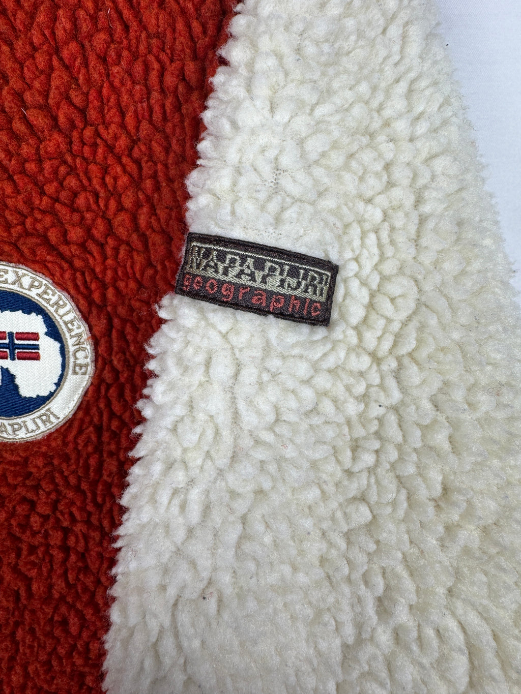 Napapijri Expedition Experience Colorblock Sherpa Fleece Hooded Zip-Up Jacket