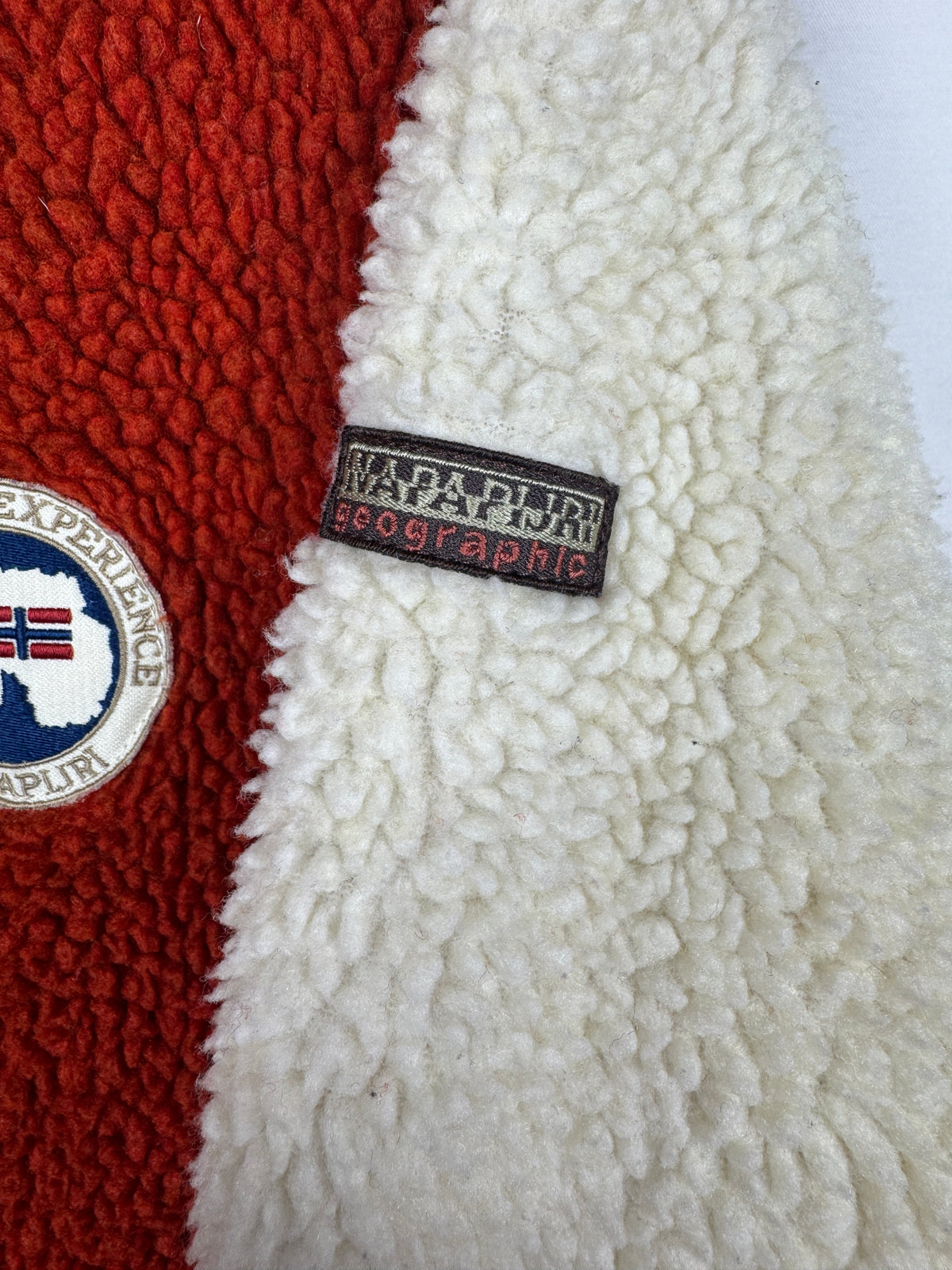 Napapijri Expedition Experience Colorblock Sherpa Fleece Hooded Zip-Up Jacket