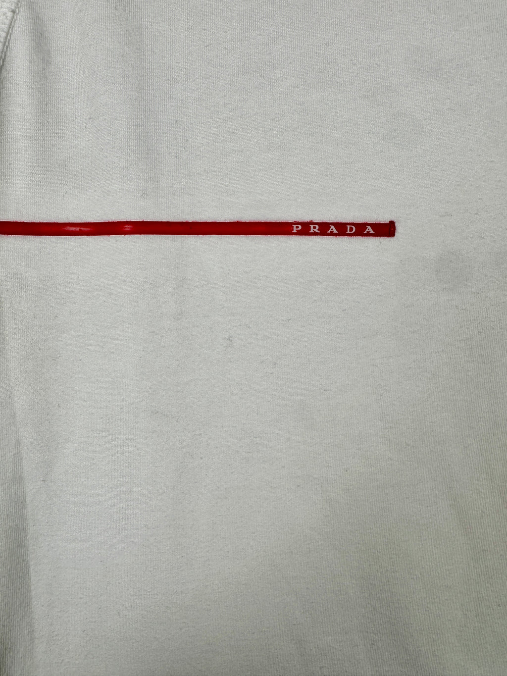 Prada Sport White Linea Rossa Raglan T-Shirt