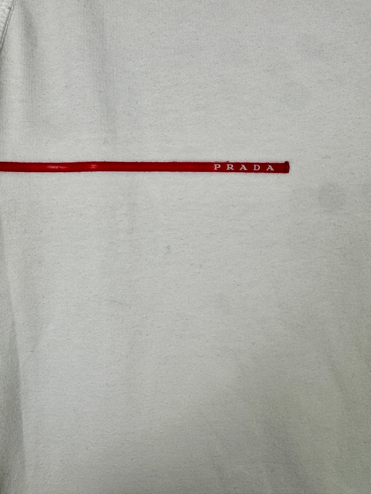 Prada Sport White Linea Rossa Raglan T-Shirt