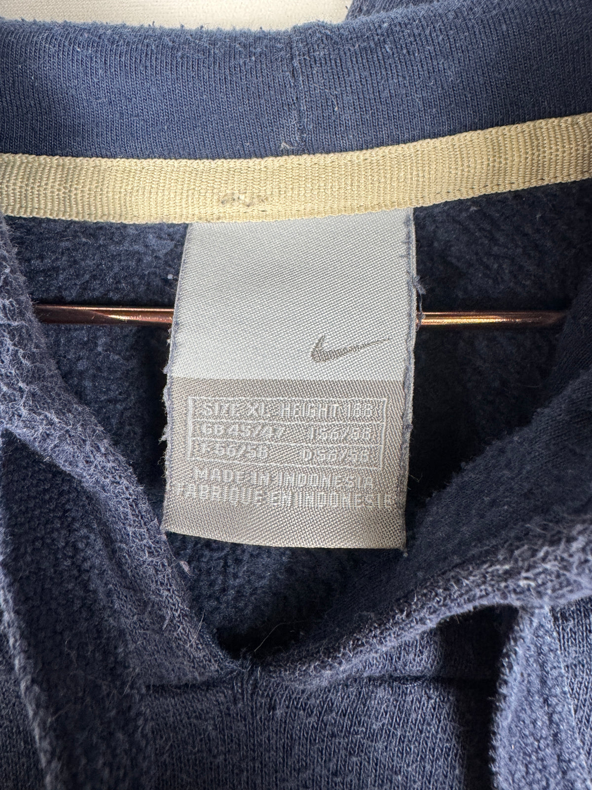 Nike Vintage Navy/Cream Spellout Hooded Jumper