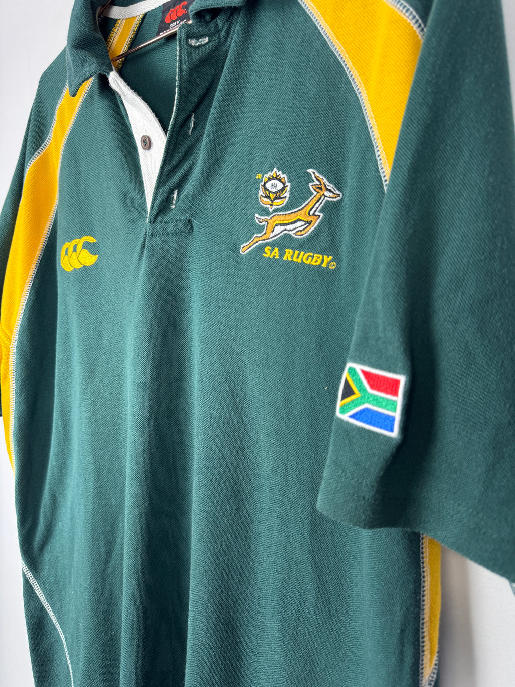 Vintage Canterbury 2007 Green/Gold South Africa Rugby Shirt