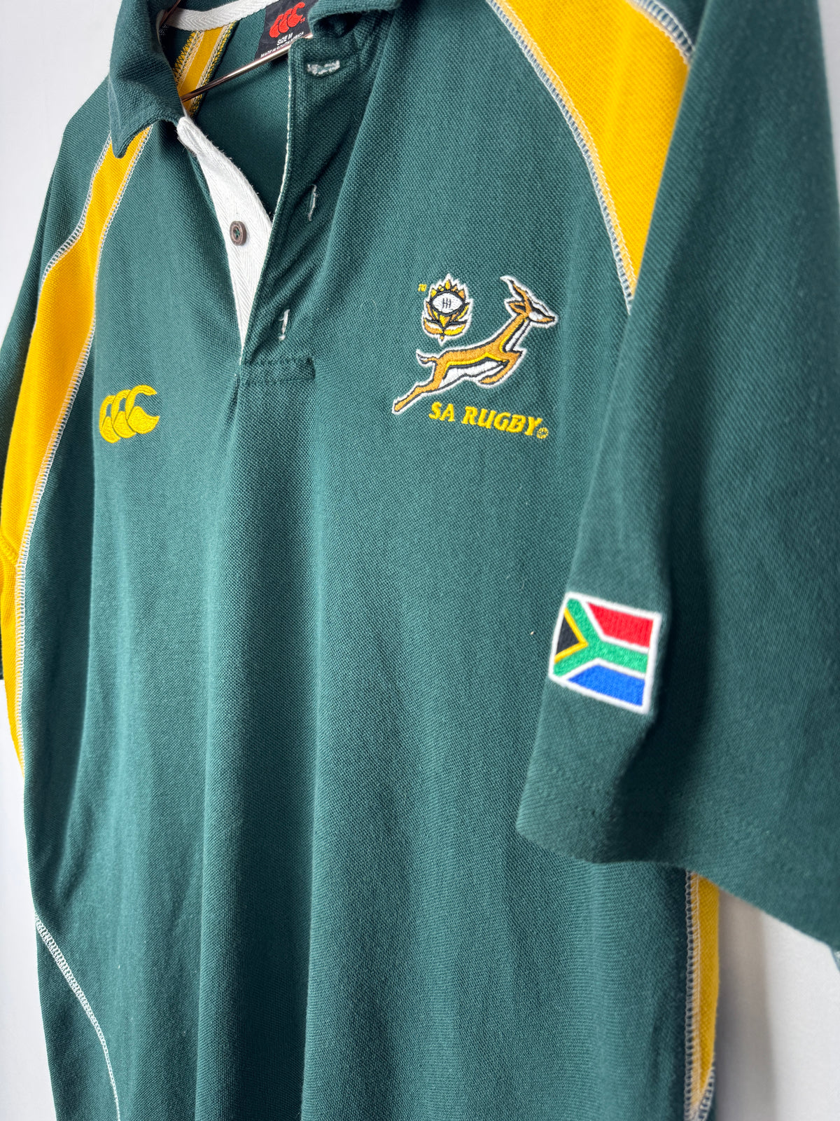 Vintage Canterbury 2007 Green/Gold South Africa Rugby Shirt