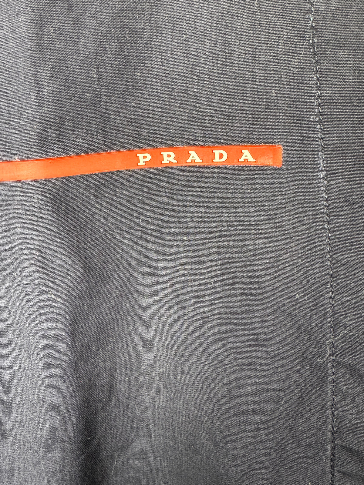 Prada Vintage Navy Blue Linea Rossa Long-Sleeve Shirt