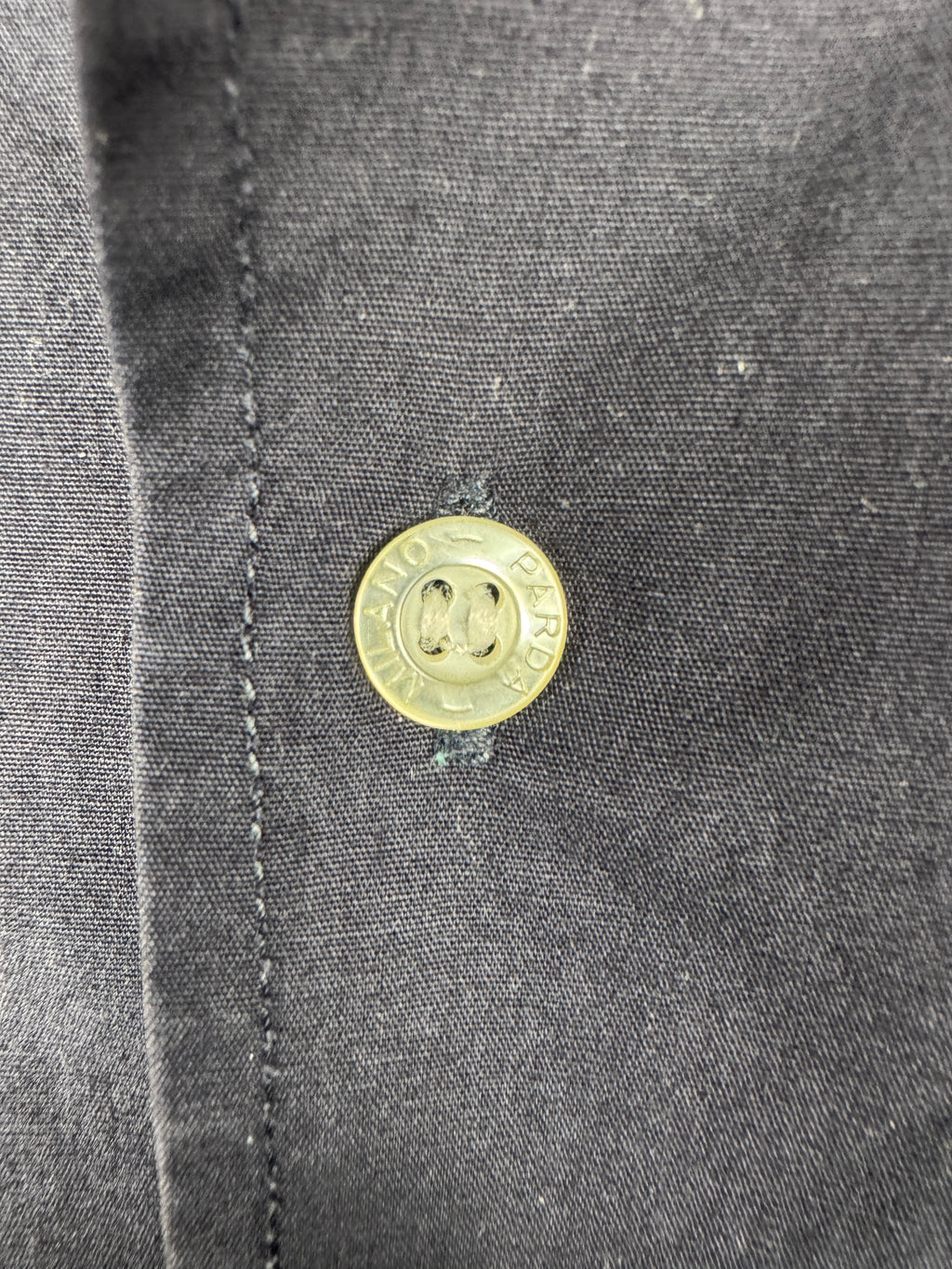 Prada Vintage Navy Blue Linea Rossa Long-Sleeve Shirt