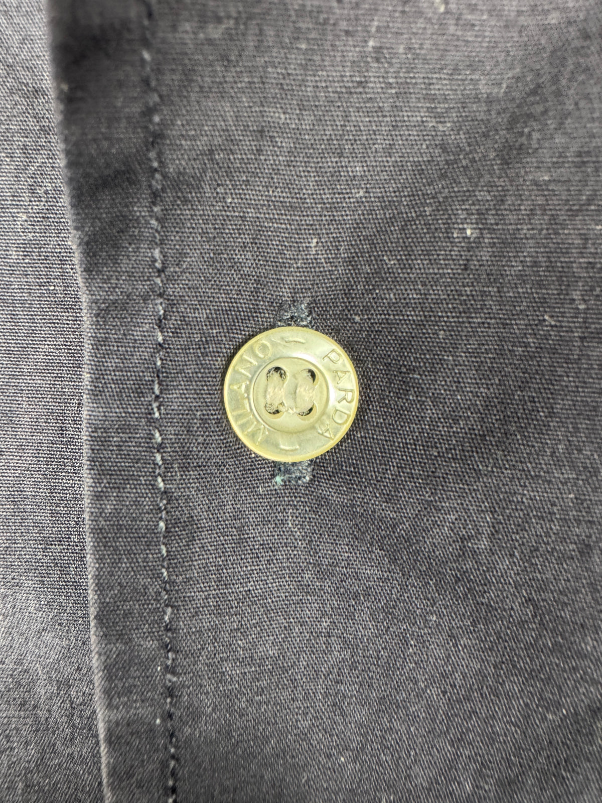 Prada Vintage Navy Blue Linea Rossa Long-Sleeve Shirt