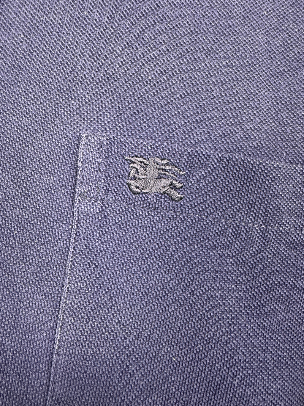 Burberry London Vintage Navy Blue Polo Shirt