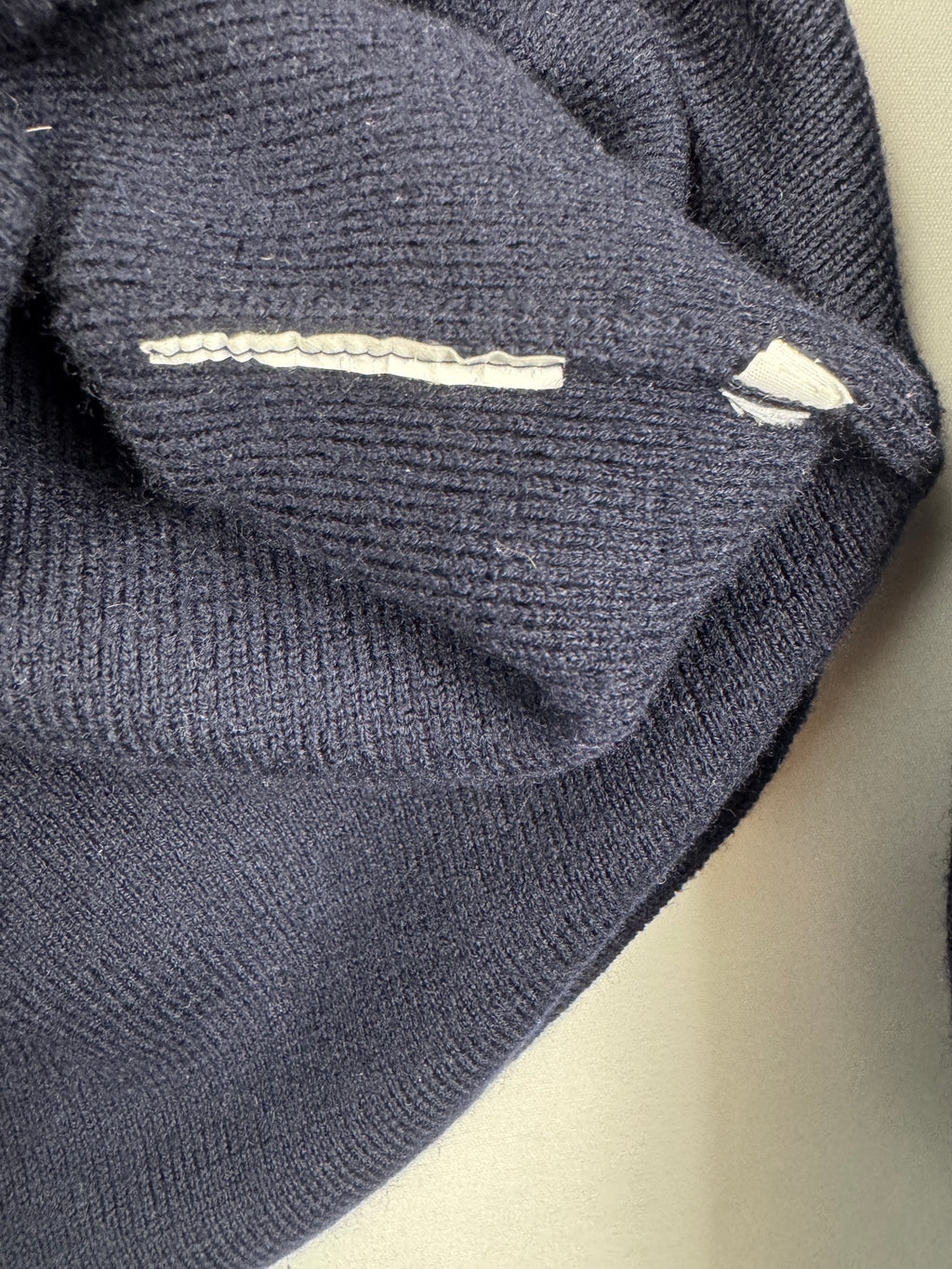 Stone Island Navy Blue V-Neck Knit Jumper
