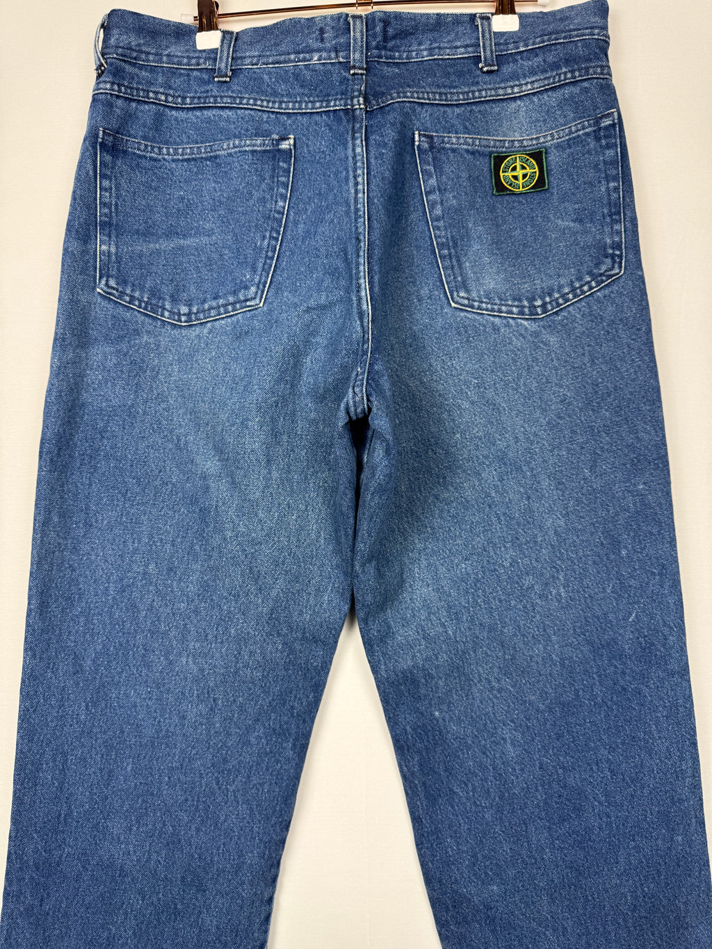 Stone Island 1980s/1990s Vintage Blue Denim Jeans in size 54 / 36x32.