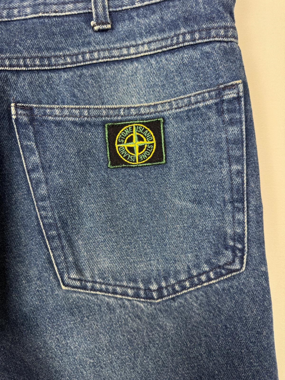 Stone Island 1980s/1990s Vintage Blue Denim Jeans in size 54 / 36x32.