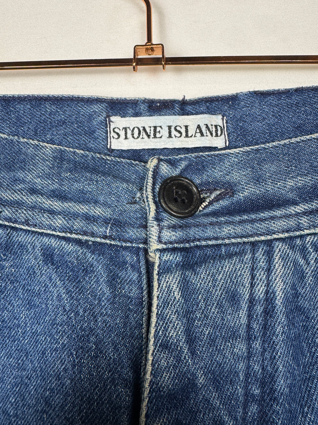 Stone Island 1980s/1990s Vintage Blue Denim Jeans in size 54 / 36x32.