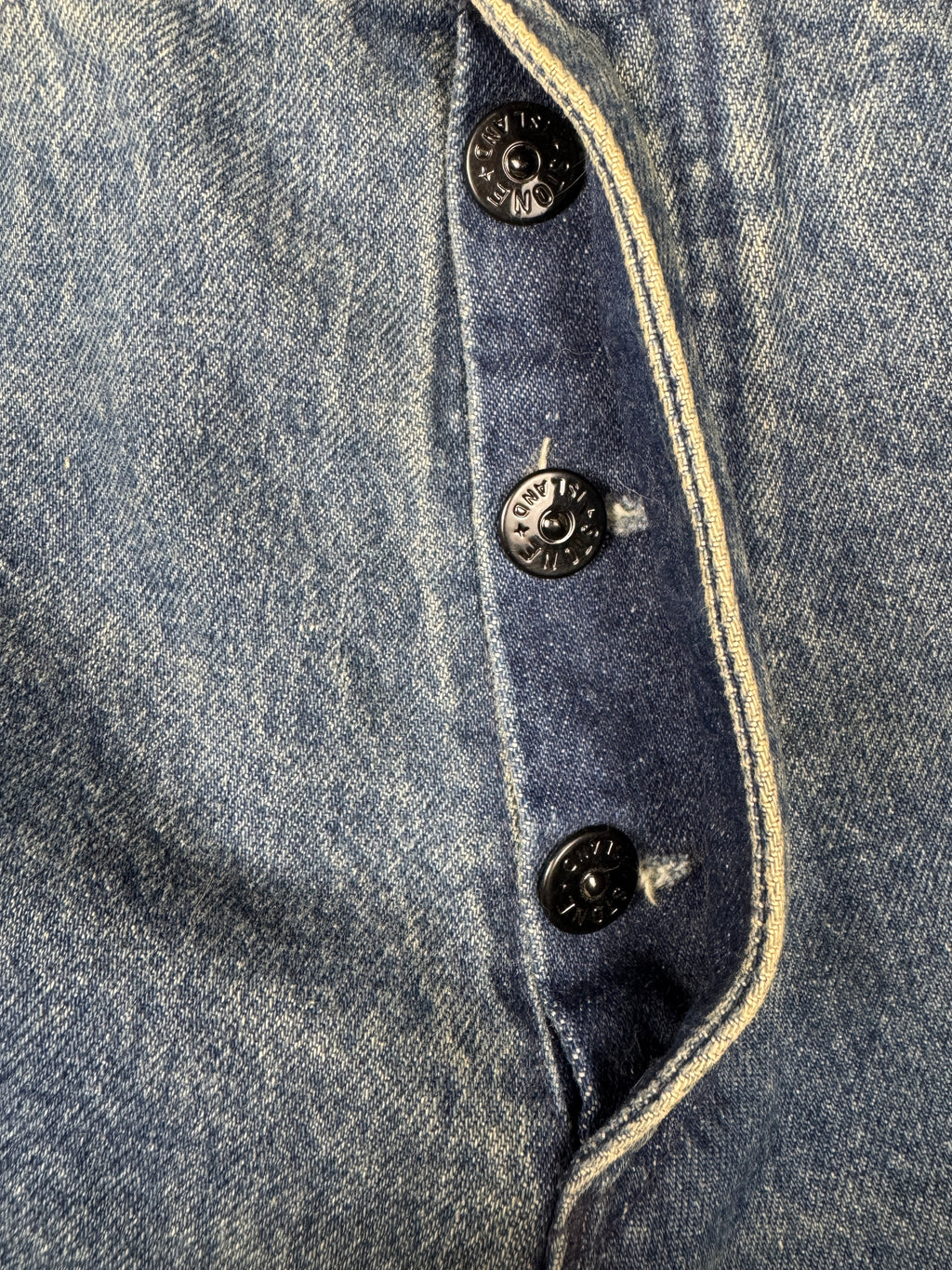 Stone Island 1980s/1990s Vintage Blue Denim Jeans in size 42/28x28