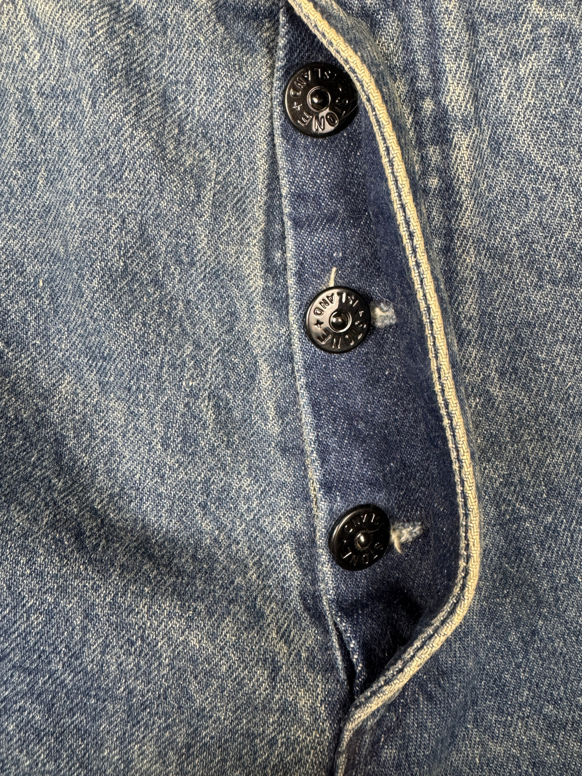 Stone Island 1980s/1990s Vintage Blue Denim Jeans in size 42/28x28