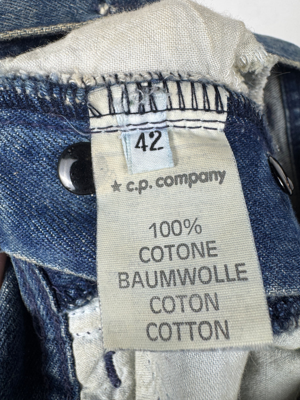 Stone Island 1980s/1990s Vintage Blue Denim Jeans in size 42/28x28