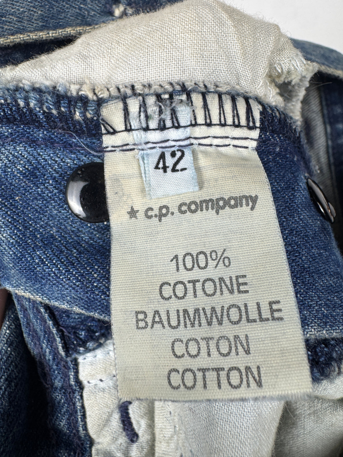 Stone Island 1980s/1990s Vintage Blue Denim Jeans in size 42/28x28