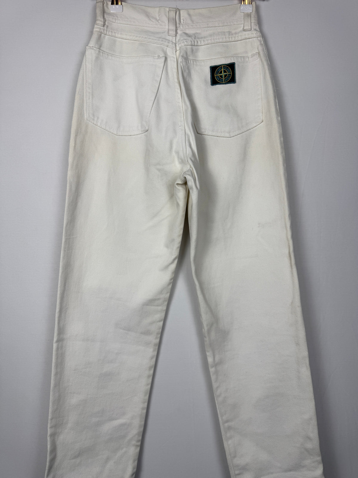 Stone Island 1980s/1990s Vintage Off-White Denim Jeans in size 40 / 26x26