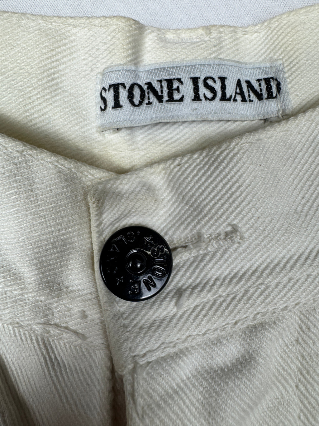 Stone Island 1980s/1990s Vintage Off-White Denim Jeans in size 40 / 26x26