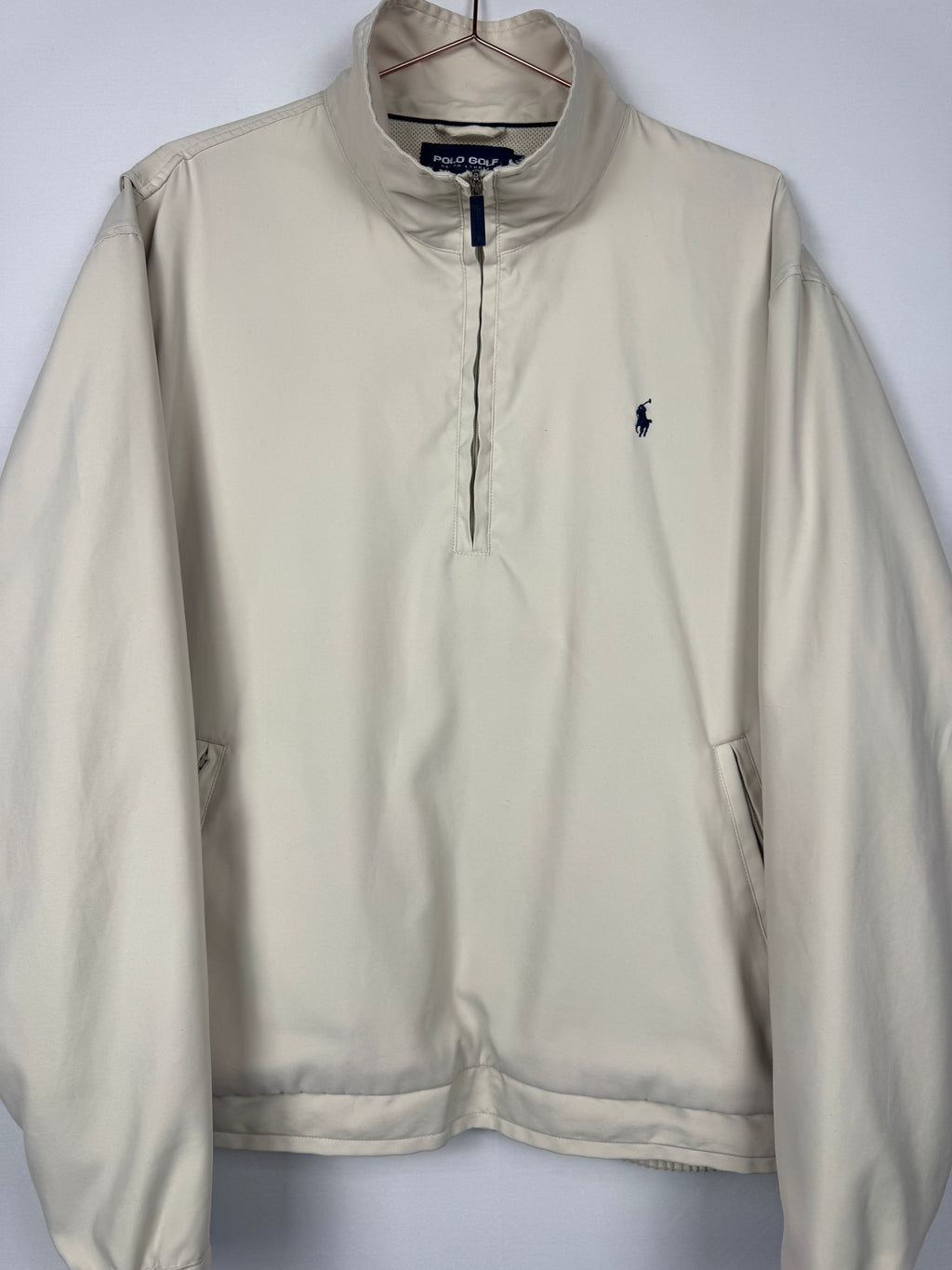 Polo Golf Ralph Lauren Vintage Cream Half-Zip Windbreaker Jacket