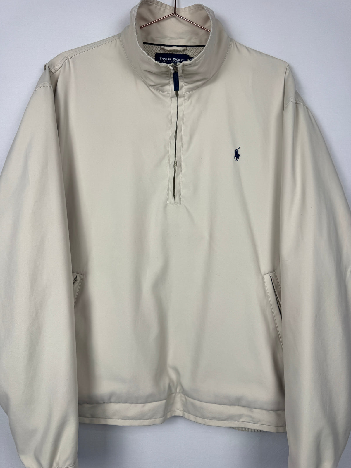 Polo Golf Ralph Lauren Vintage Cream Half-Zip Windbreaker Jacket