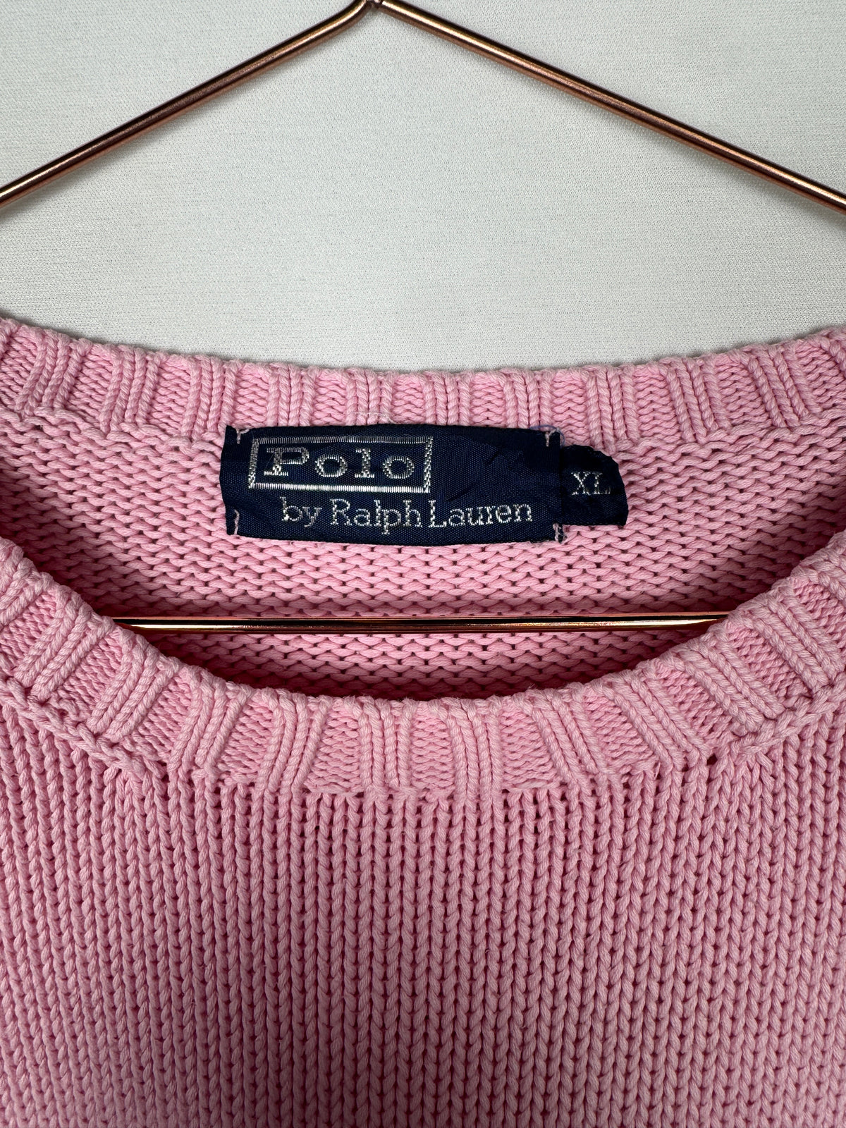 Ralph Lauren Vintage Pink Crewneck Knitted Jumper