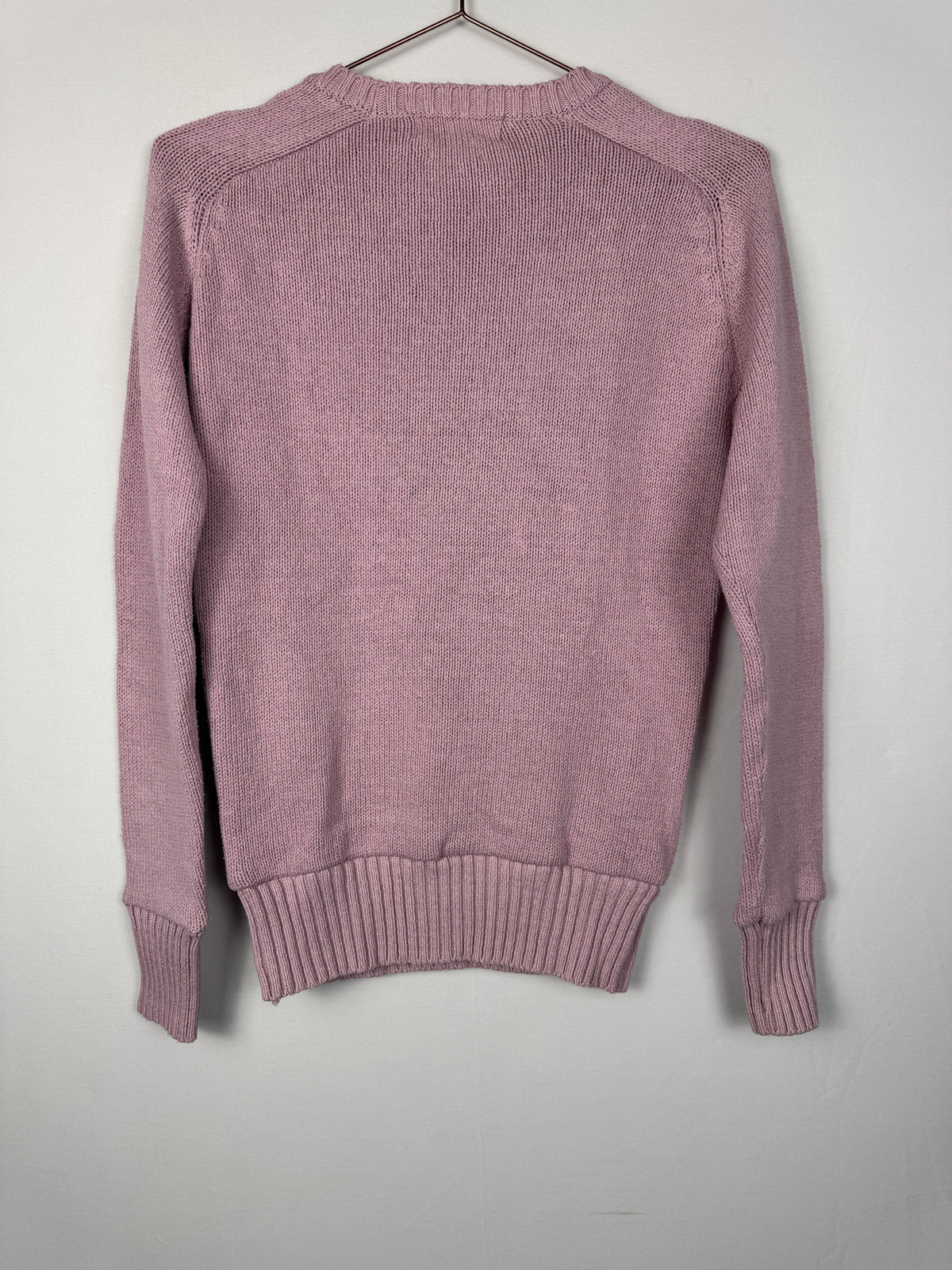 Ralph Lauren Women's Vintage Pink Crewneck Knit Jumper