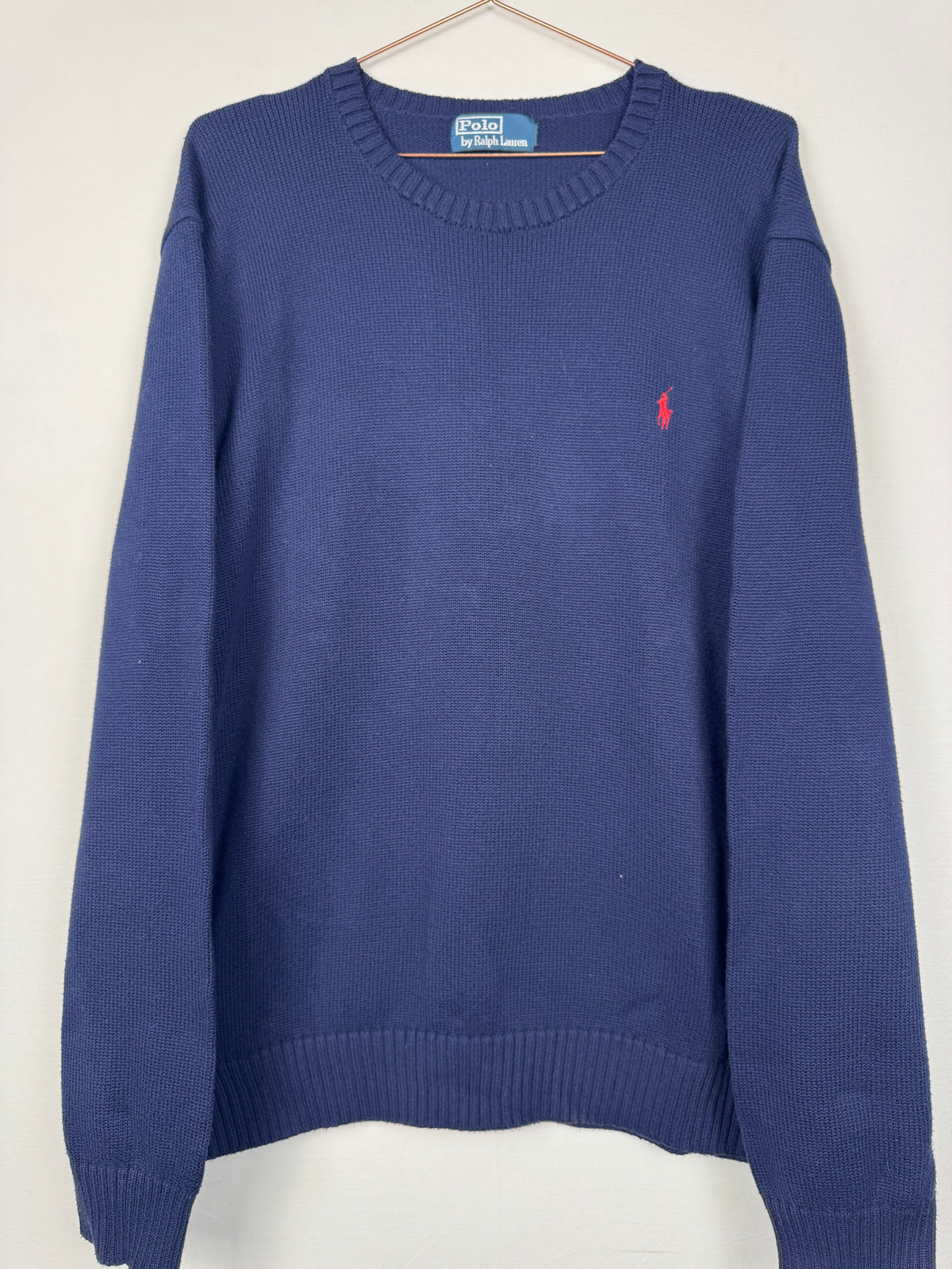 Ralph Lauren Vintage Navy Blue Crewneck Knitted Jumper
