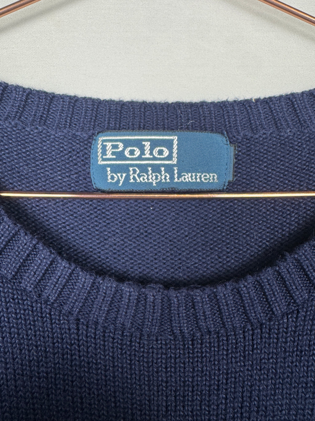 Ralph Lauren Vintage Navy Blue Crewneck Knitted Jumper