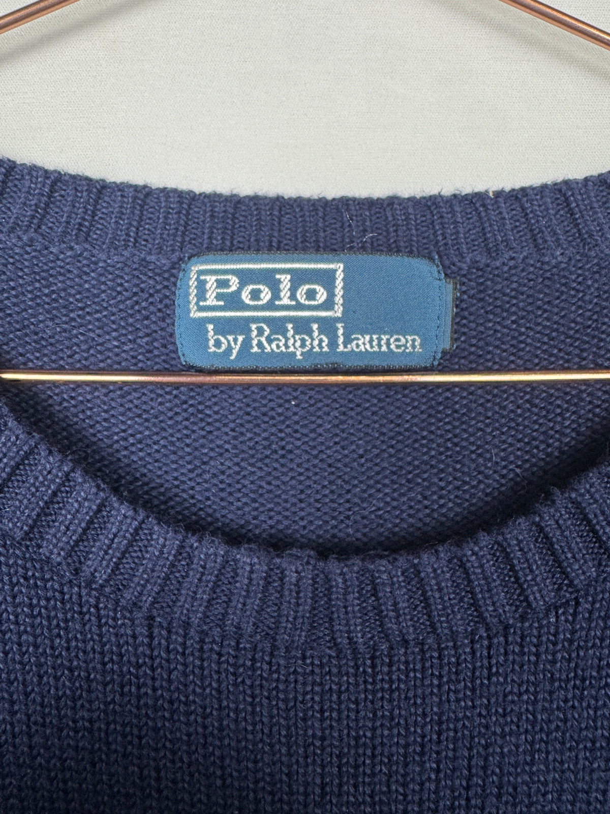 Ralph Lauren Vintage Navy Blue Crewneck Knitted Jumper