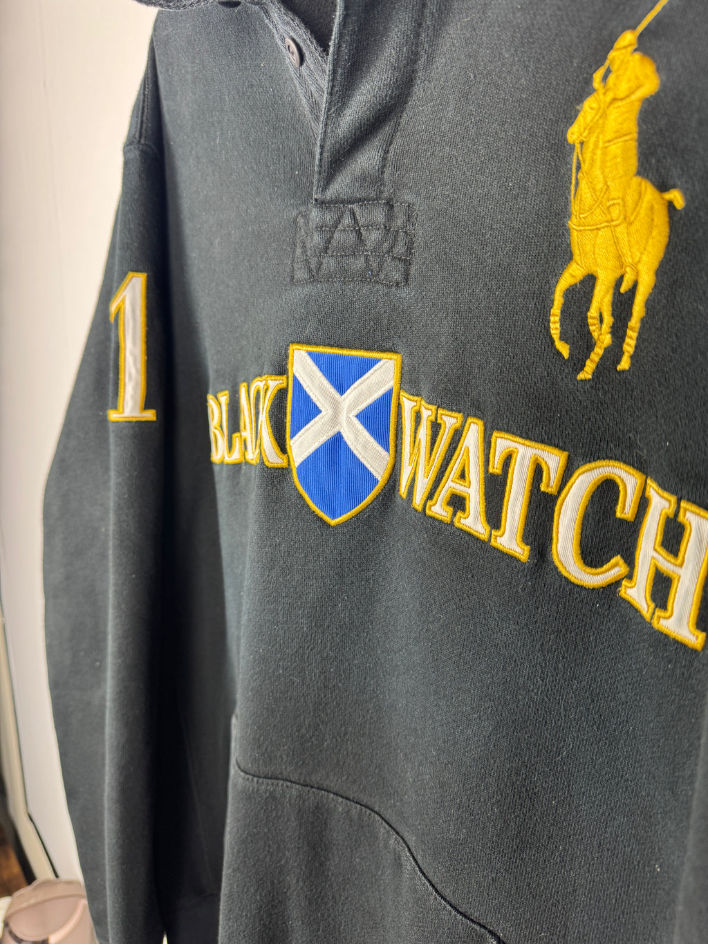 Ralph Lauren Vintage Black Watch Henley Sweatshirt