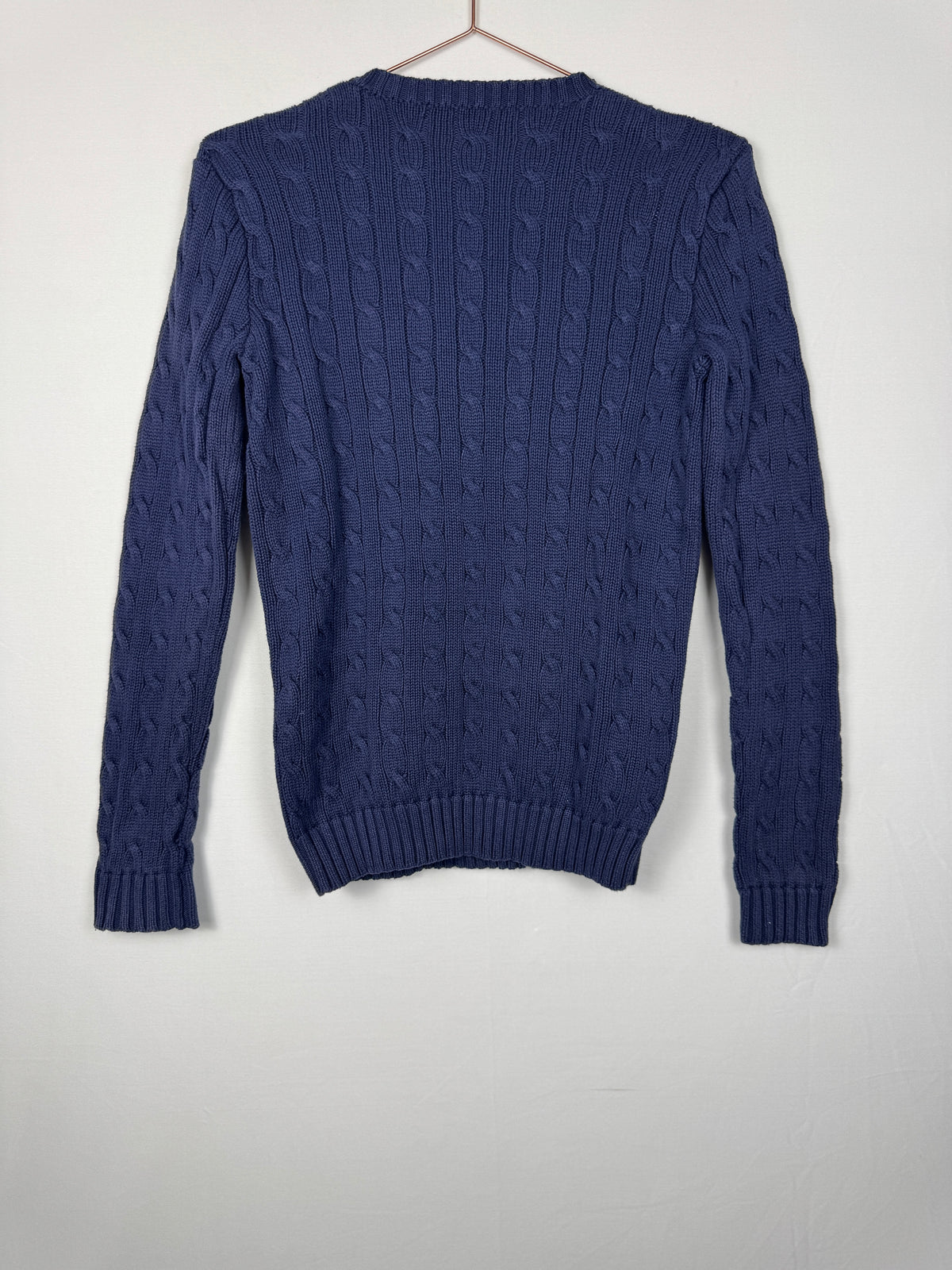 Ralph Lauren Women's Vintage Navy Blue Cable Knit