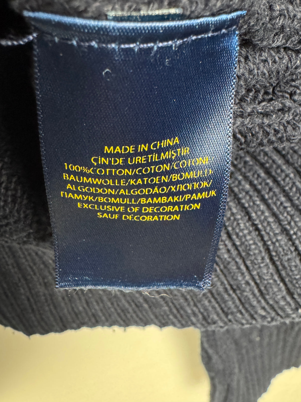 Ralph Lauren Vintage Dark Navy Blue Cable Knitted Jumper