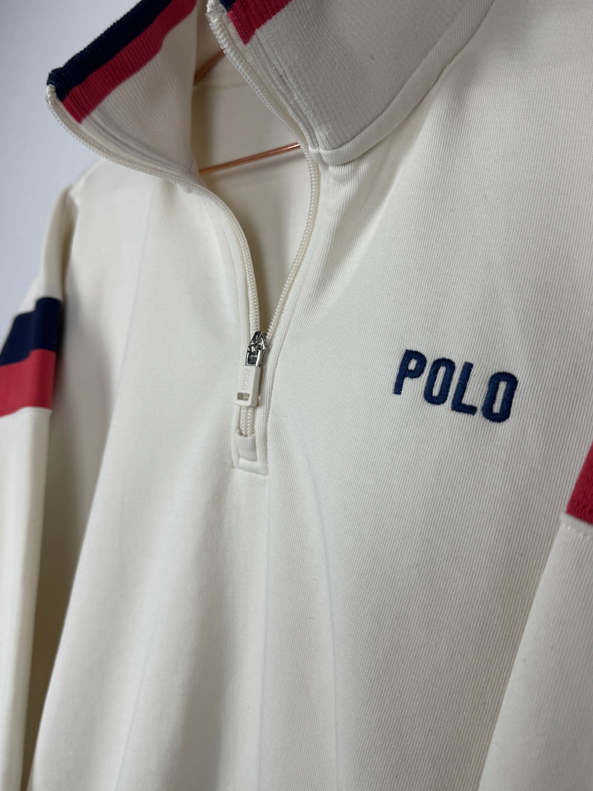 Ralph Lauren Women's Cream Quarter-Zip Sweatshirt