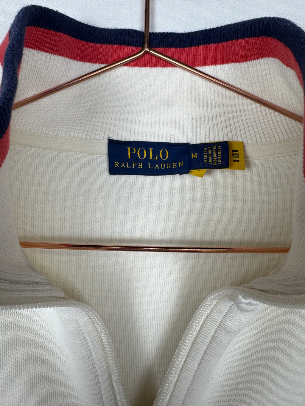 Ralph Lauren Women's Cream Quarter-Zip Sweatshirt