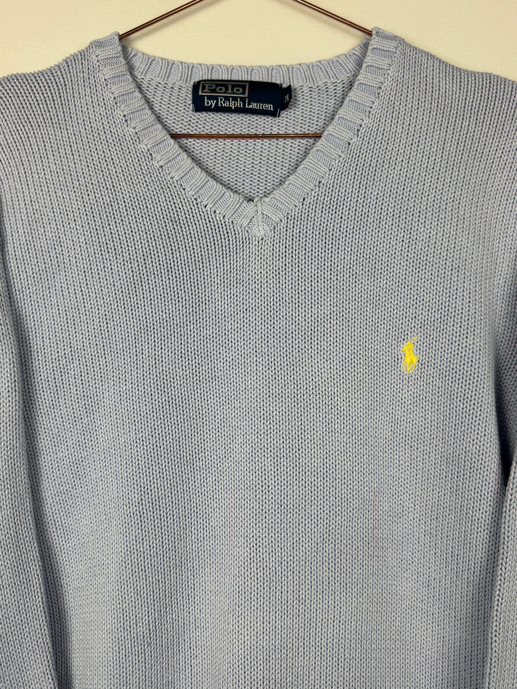 Ralph Lauren Vintage Light Blue V-Neck Knit