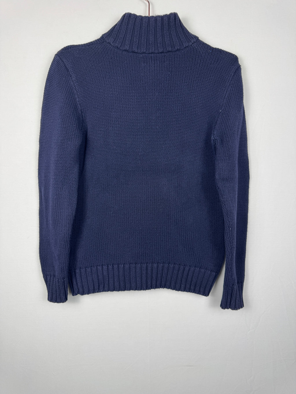 Ralph Lauren Vintage Navy Blue Quarter-Zip America Flag Jumper