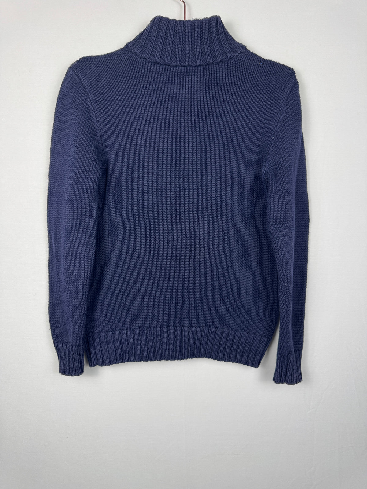 Ralph Lauren Vintage Navy Blue Quarter-Zip America Flag Jumper