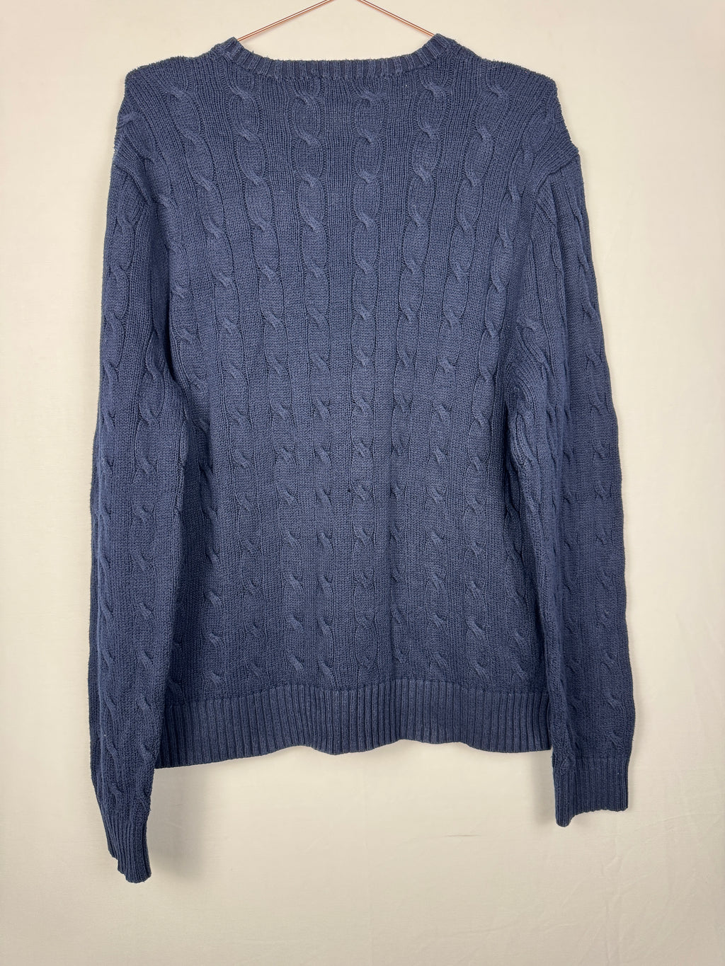 Ralph Lauren Navy Blue Cable Knit Jumper