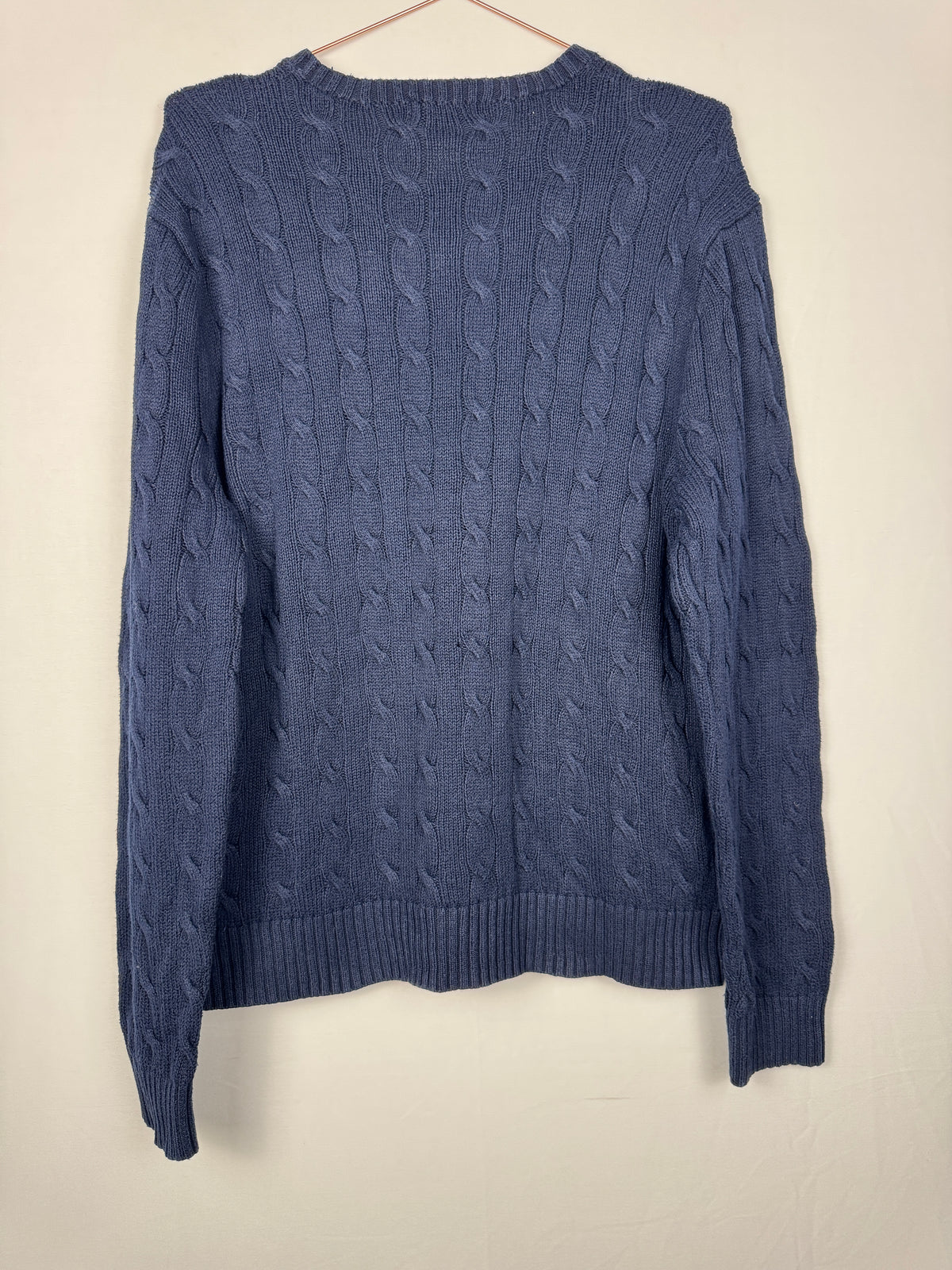 Ralph Lauren Navy Blue Cable Knit Jumper
