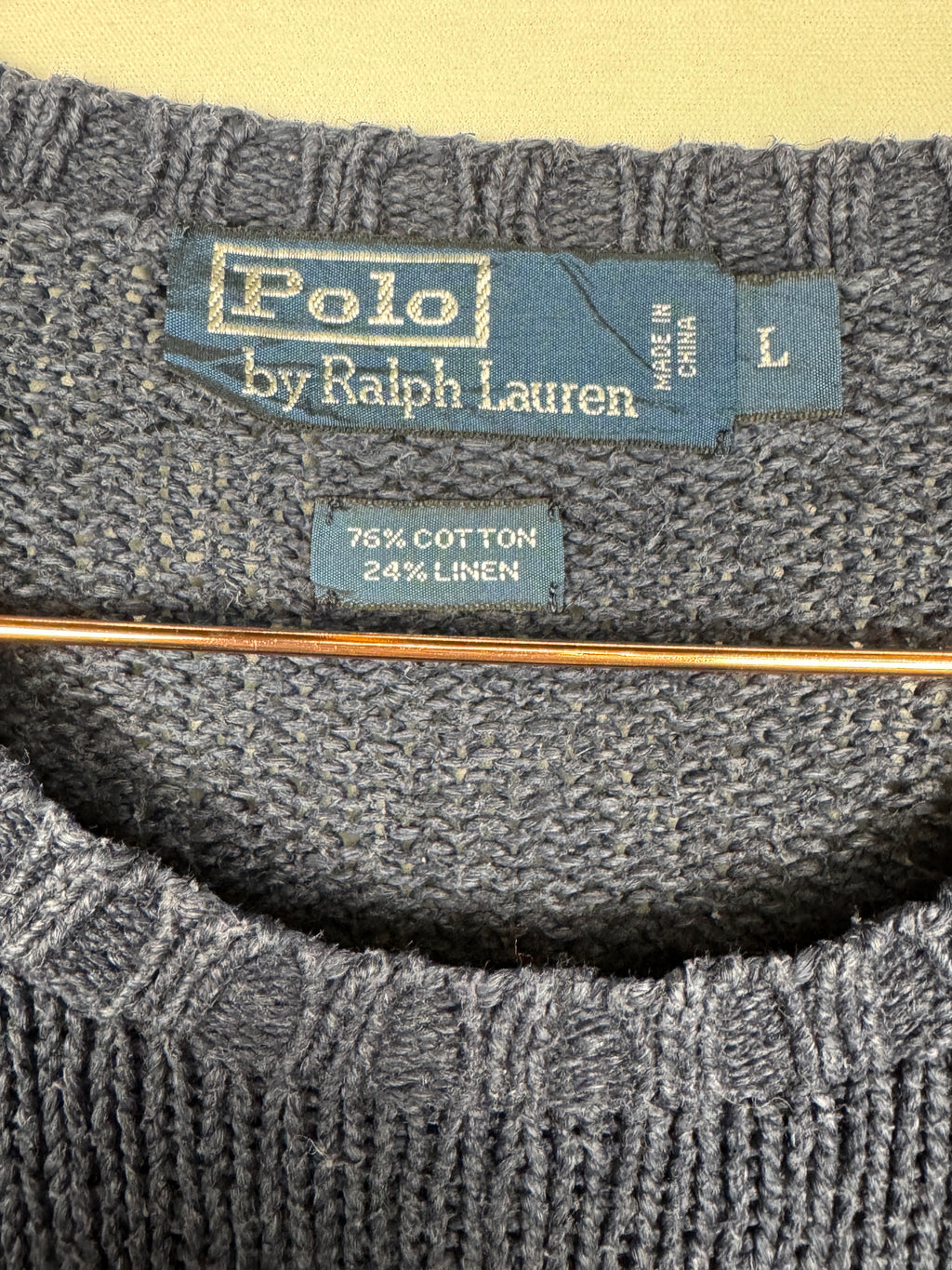 Ralph Lauren Vintage Dark Navy Blue Crewneck Knit Jumper