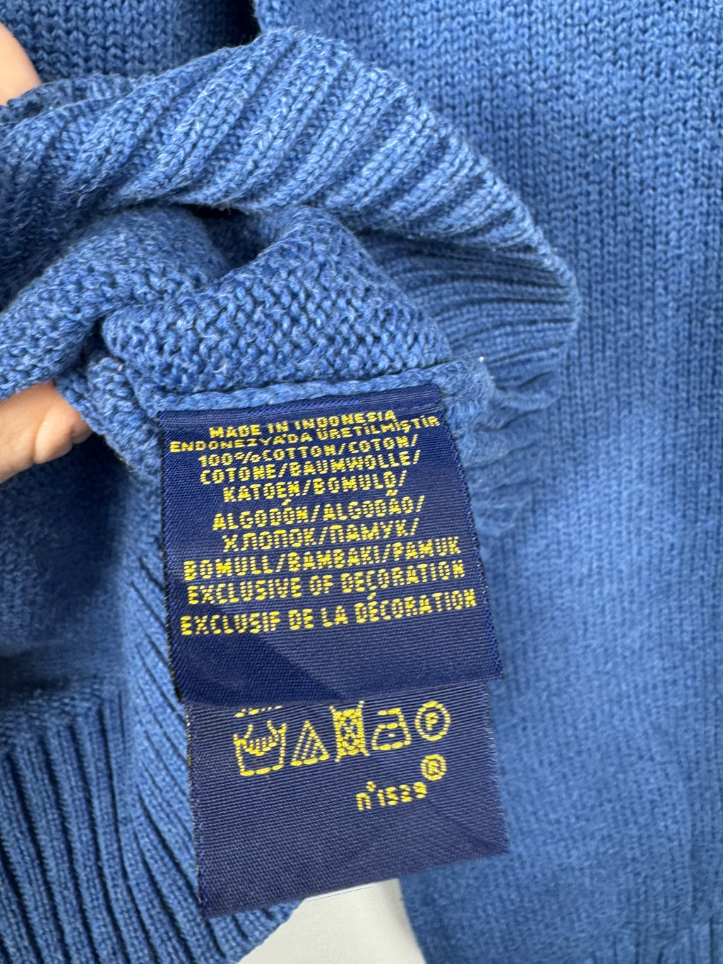 Ralph Lauren Vintage Blue Crewneck Knitted Jumper