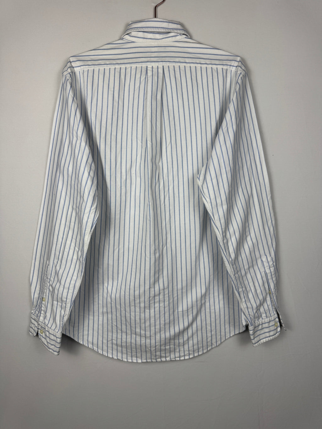 Ralph Lauren Vintage White and Blue Striped Long Sleeve Shirt