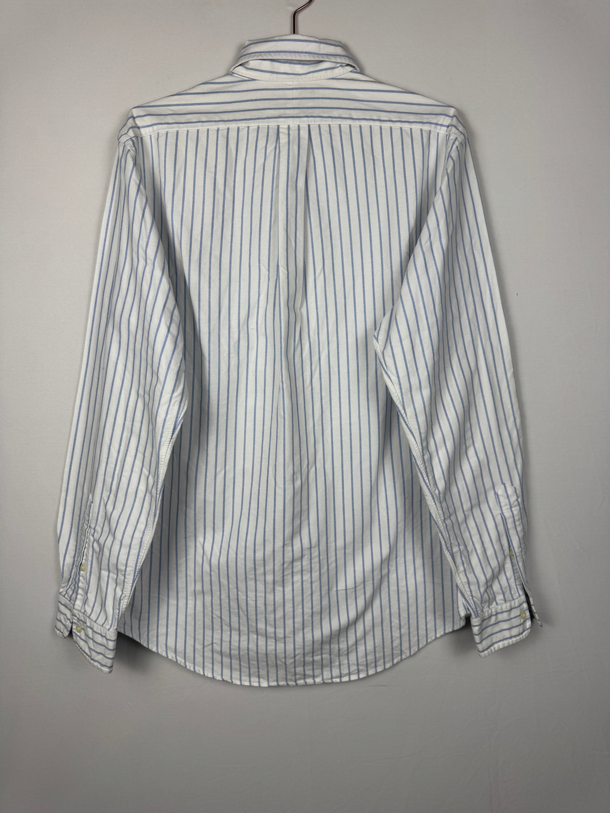 Ralph Lauren Vintage White and Blue Striped Long Sleeve Shirt