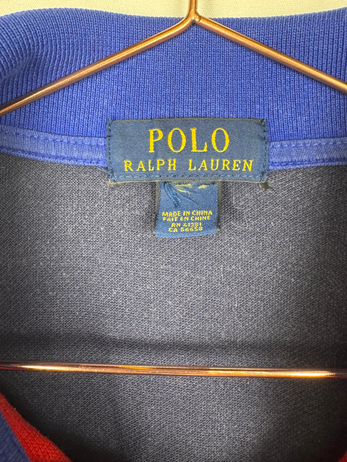 Polo Ralph Lauren Vintage Color-Block, Red,White and Navy Short Sleeve Polo Shirt
