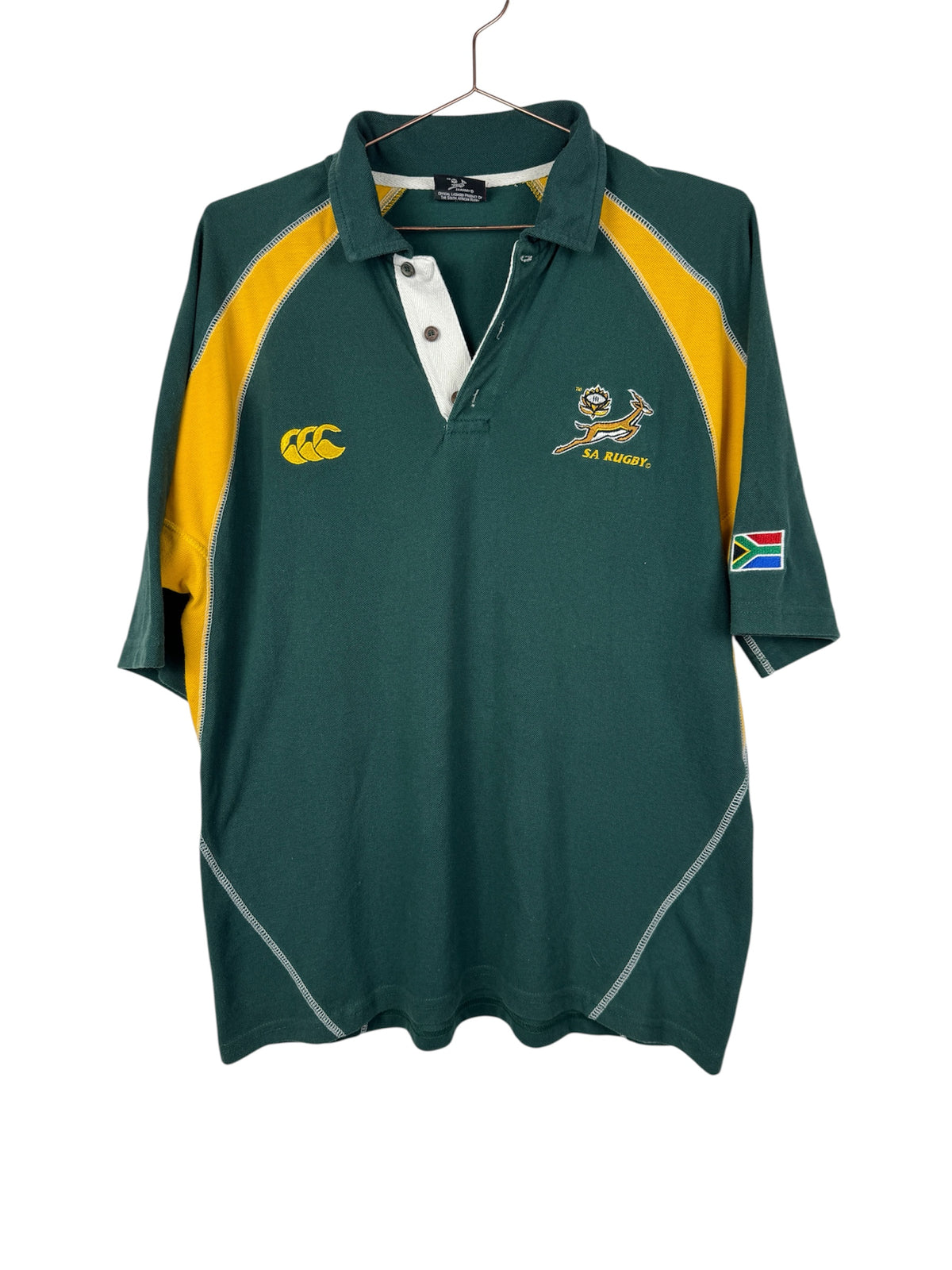 Vintage Canterbury 2007 Green/Gold South Africa Rugby Shirt